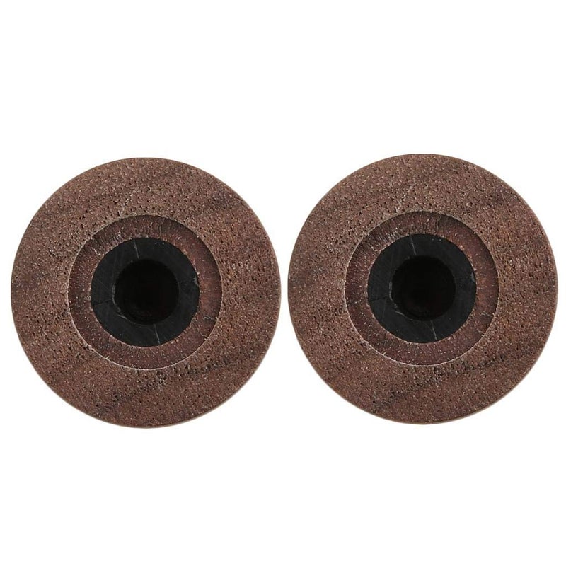KAISH 2-Pack Wood Knobs LP/Strat Style Bell Knobs Guitar Bass Top Hat Wood Knob with Indicator Dot Walnut Wood - Image 4